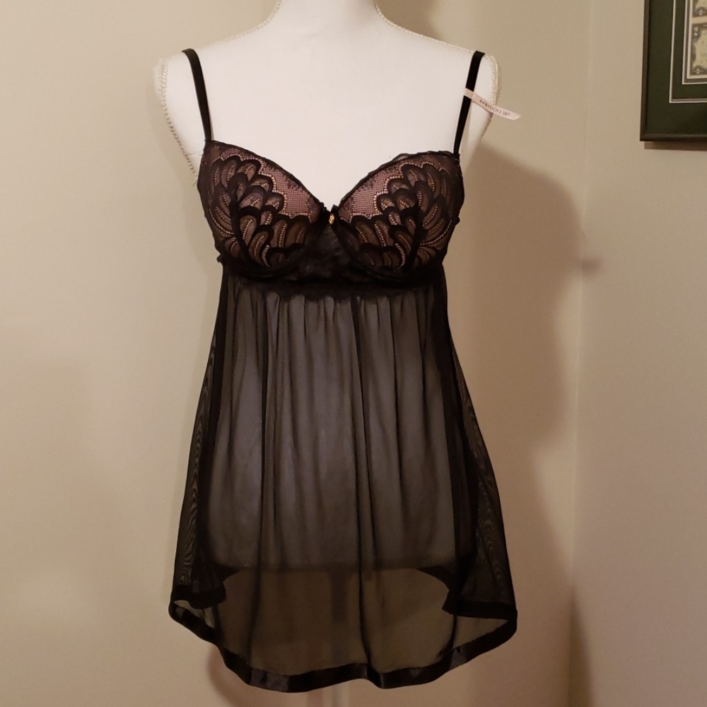 Black babydoll lingerie
